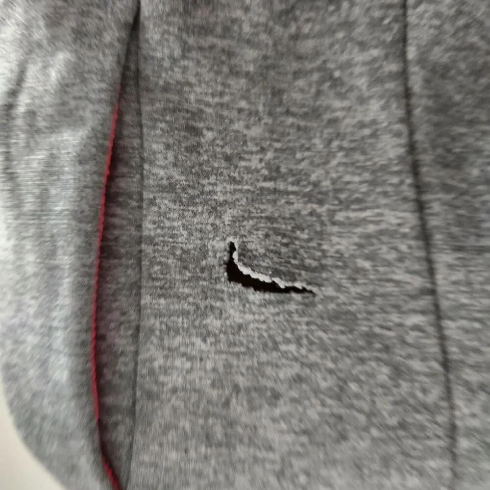 Nike DriFit Girls Small Gray Pink Pullover Hoodie  